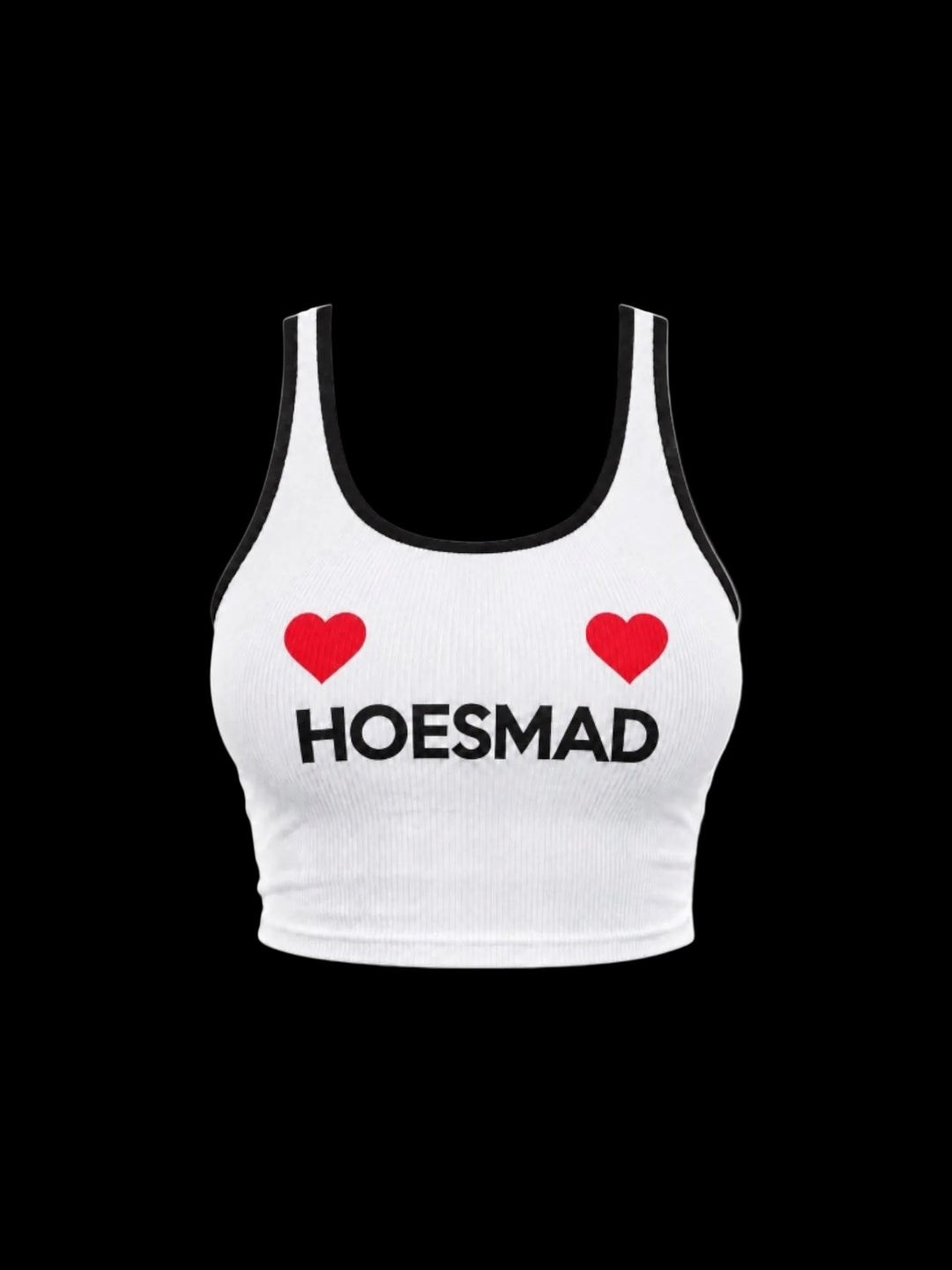 Hoesmad Heart Nipple Tanktop (black/white)