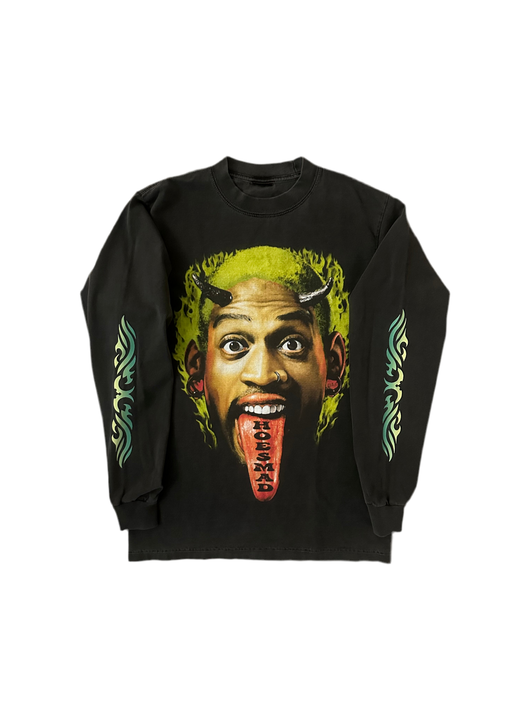 Dennis Devil Long Sleeve- Vintage Grey/Lime Green