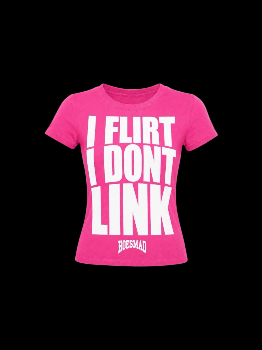 I Flirt I Dont Likk Babytee (Pink/White)