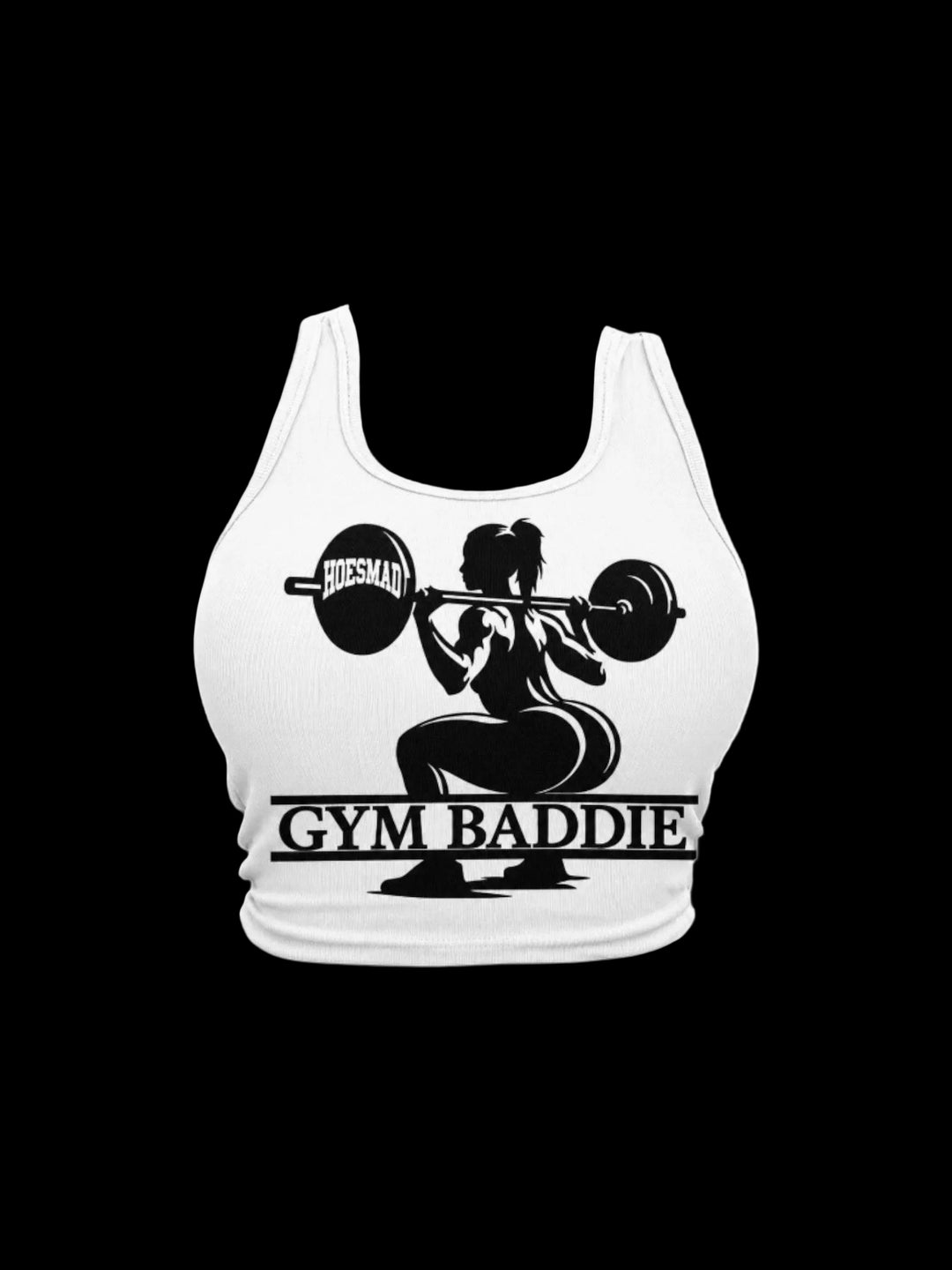 Gym Baddie Tanktop (white/black)