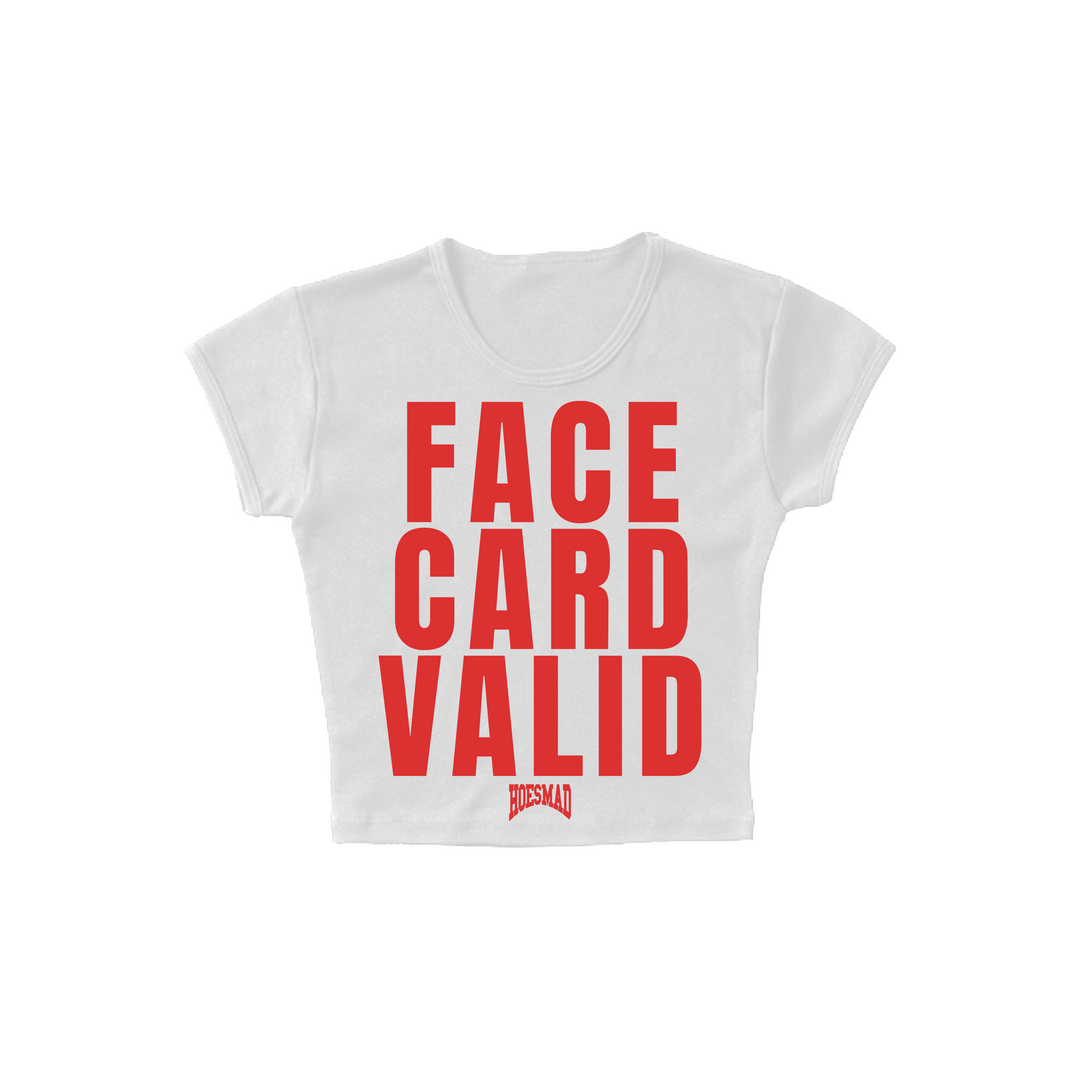 Face Card Valid Babytee (White/Red)