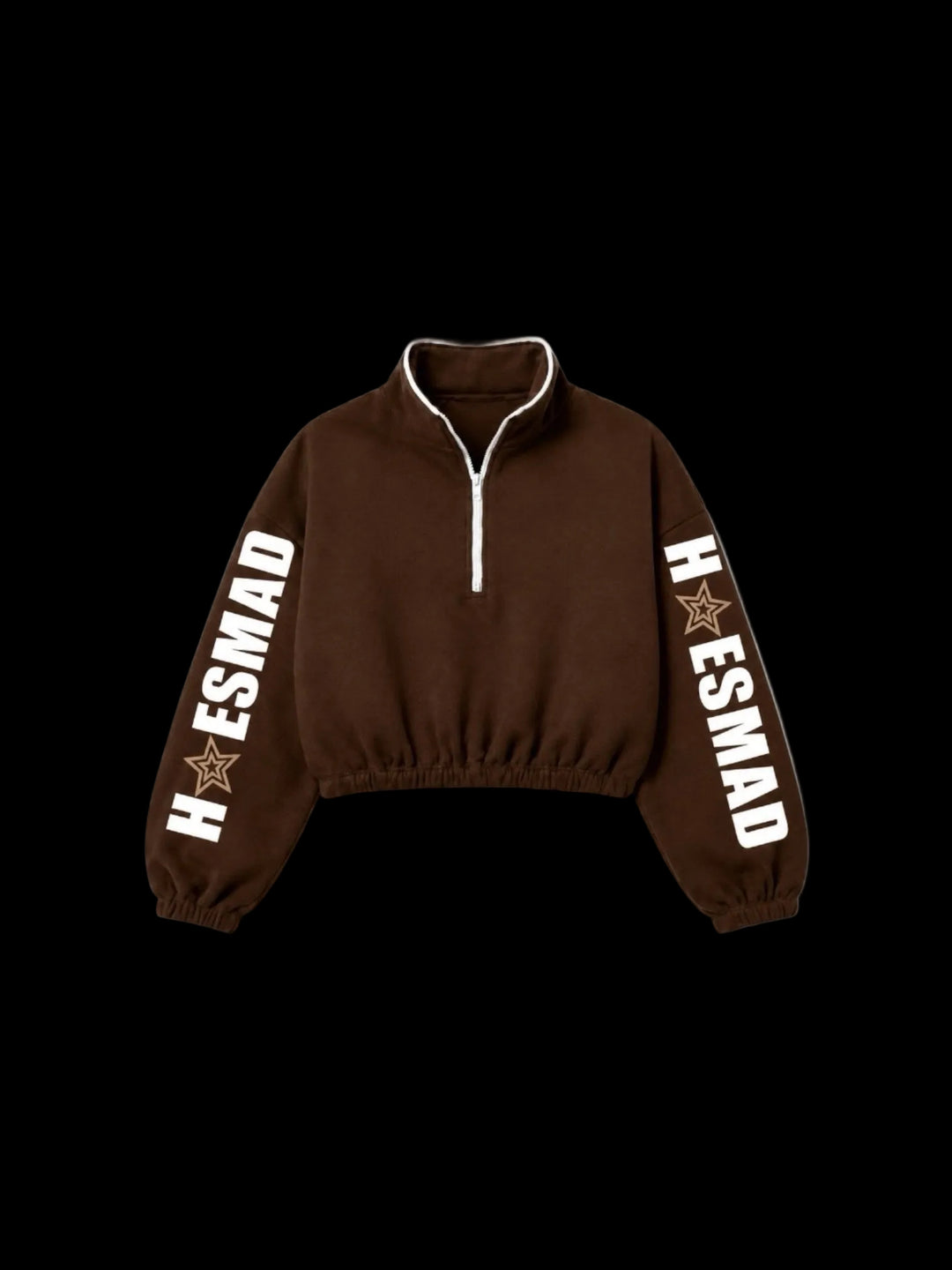Hoes Mad Star Logo Crop Sweatsuit Top (grey)