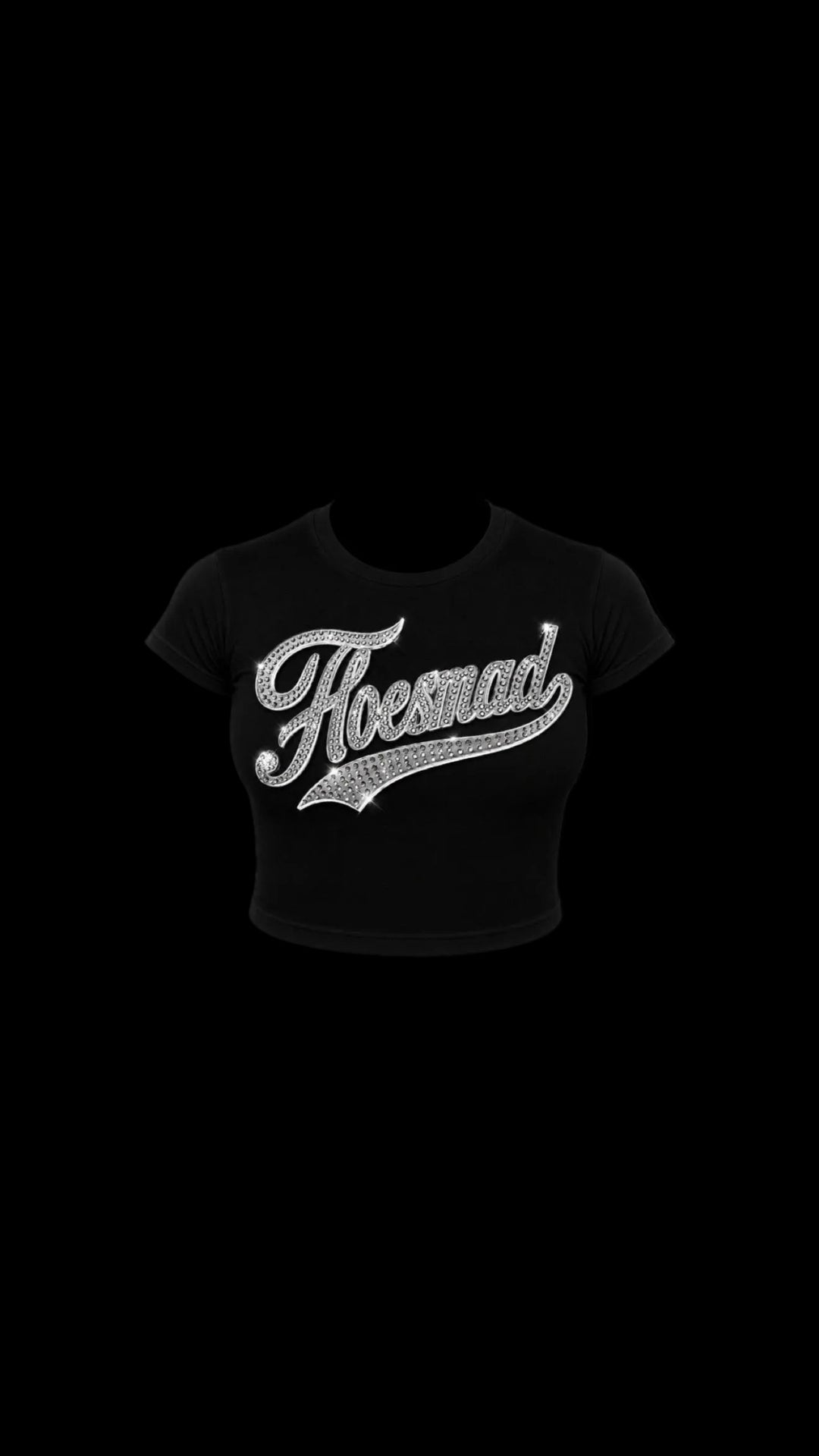 Hoesmad Blinged Out Baseball Logo Babytee (black)