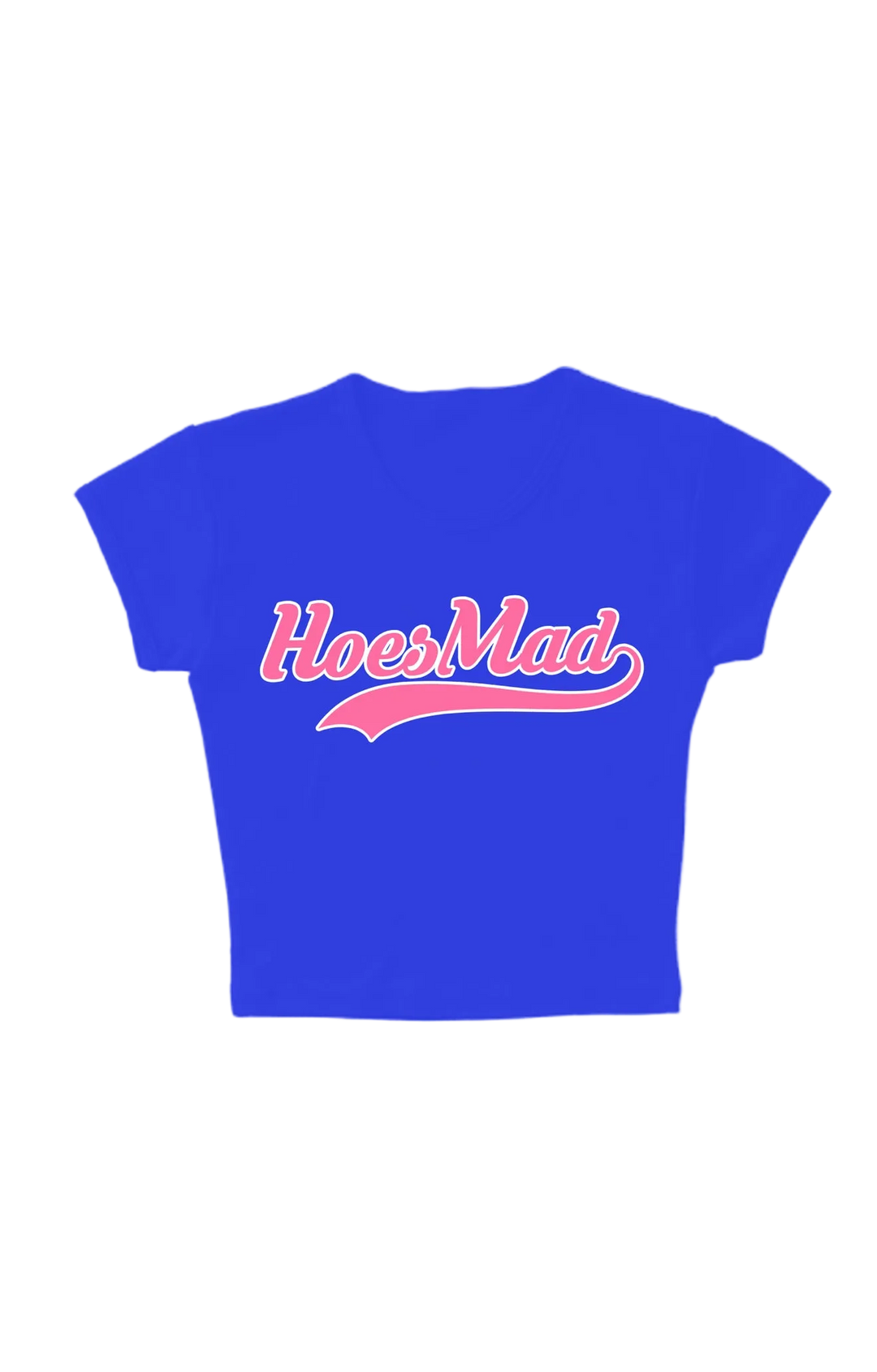 Hoesmad Baseball Logo Grey Babytee (Blue/Pink)