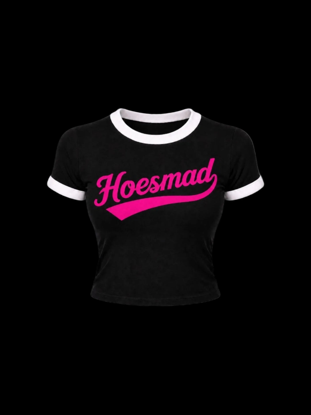 Hoesmad Baseball Logo Poly Tee (Black/White/Pink)