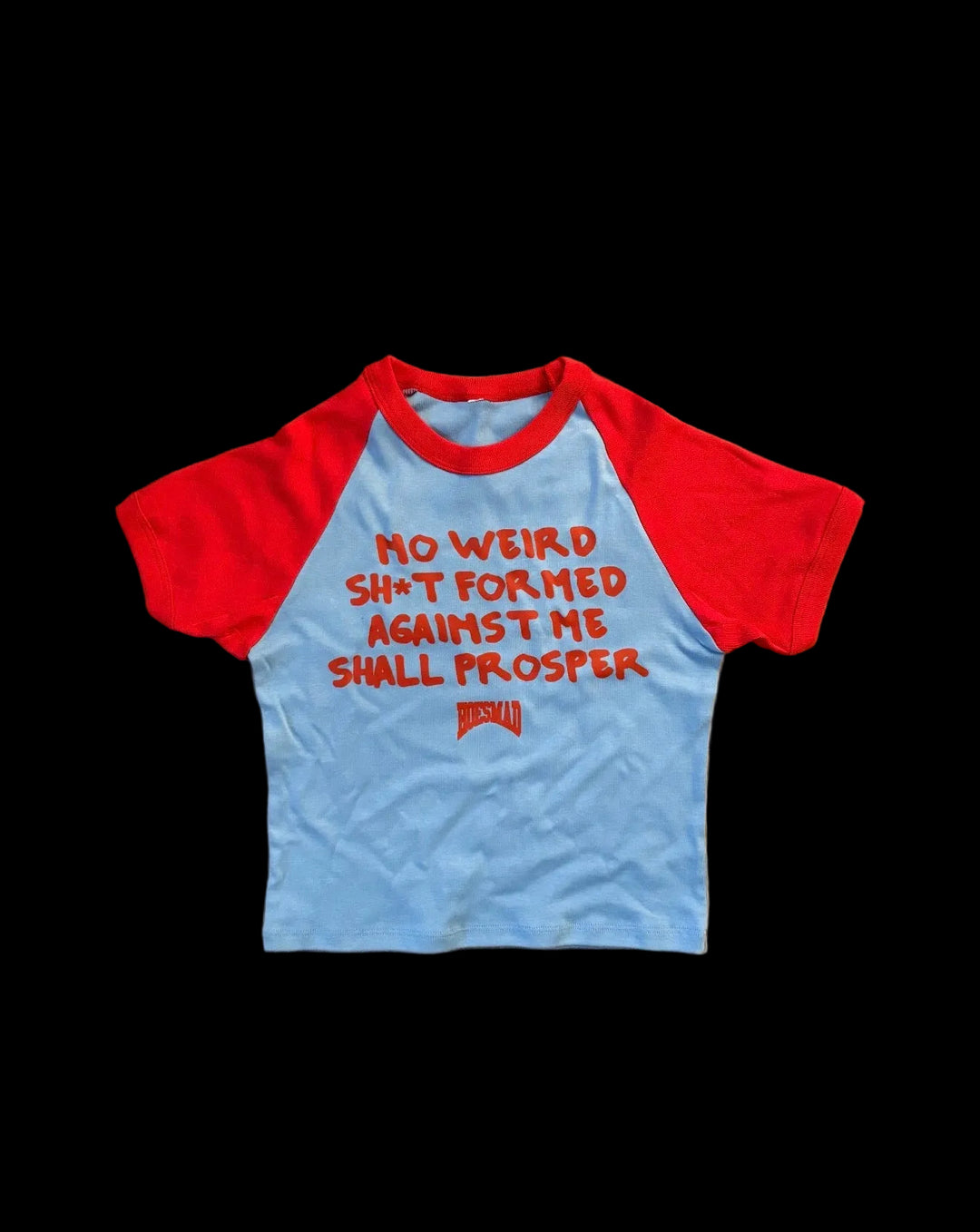 No Weird Sh*t Babytee (Red/Light Blue)