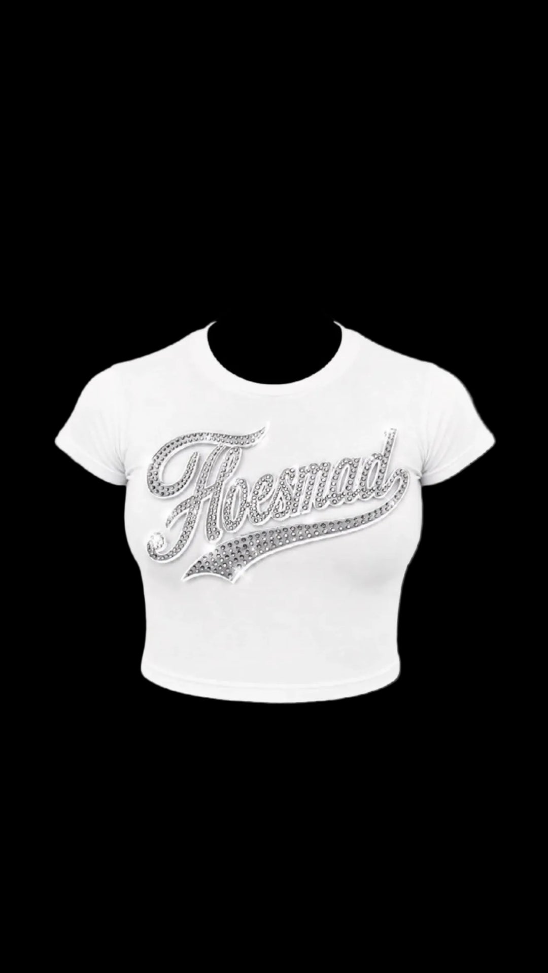 Hoesmad Blinged Out Baseball Logo Babytee (white)