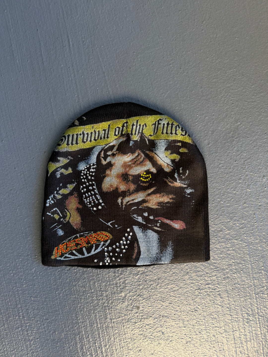 Hoesmad Pit-bull Rhinestone Black Beanie