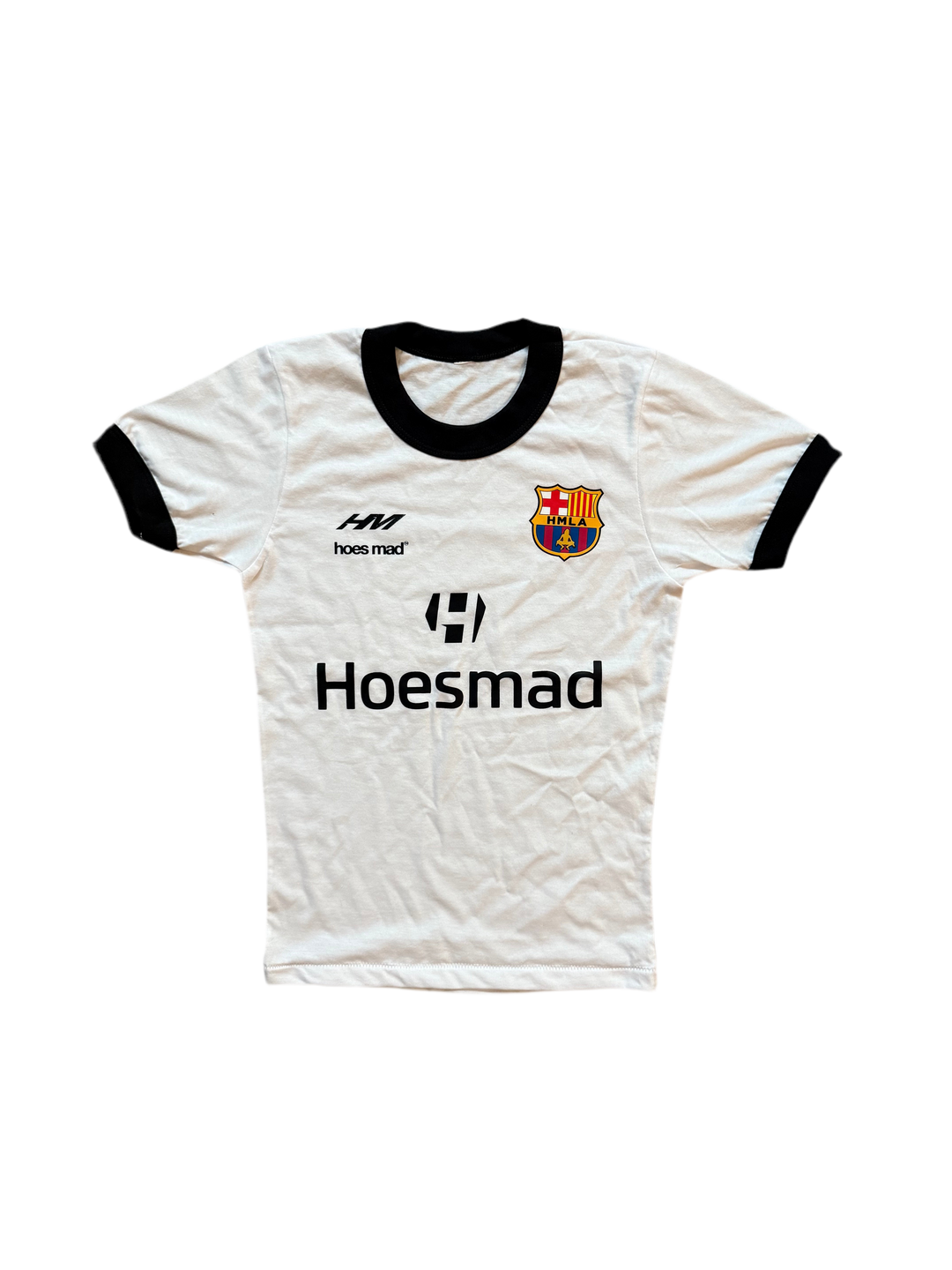 Hoes Mad Womens Soccer Tee (White/Black)
