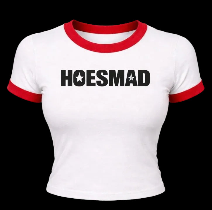 Hoesmad Star Logo Poly Tee (White/Red)