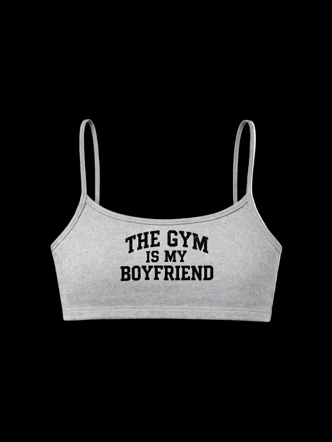 The Gym Is My Boyfriend Brallet (Grey/White)