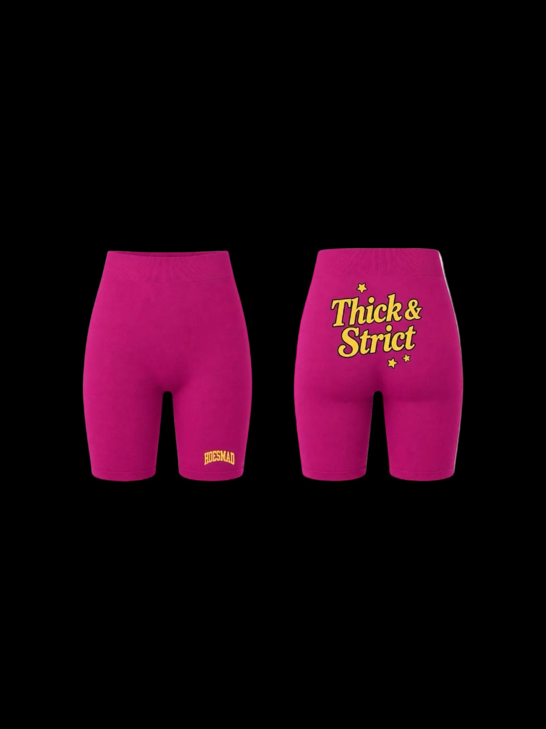 Thick & Strict Biker Shorts (Dark Pink)