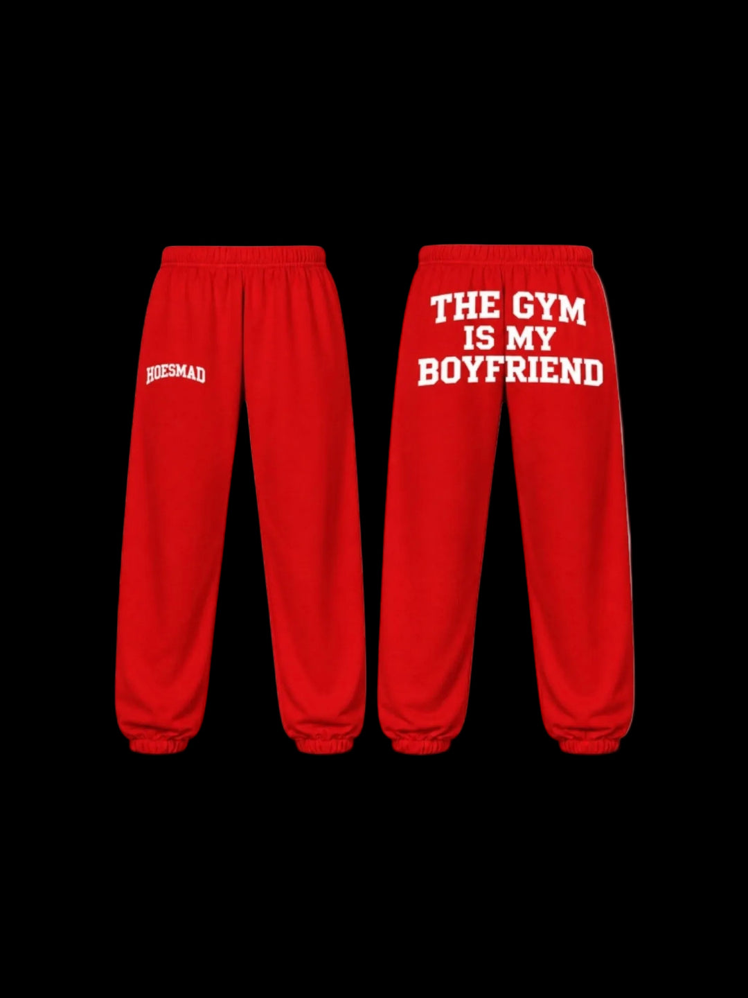 The Gym Is My Boyfriend Sweatpants (Red/White)