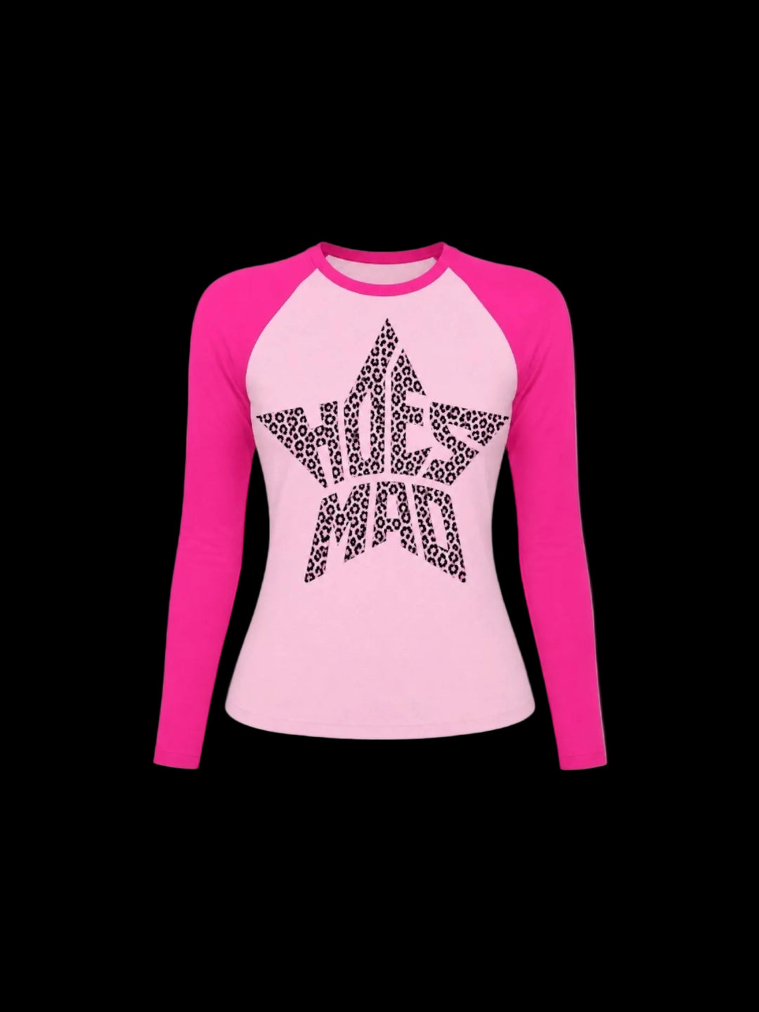 Hoesmad Leopard Logo Baseball Tee (Pink)