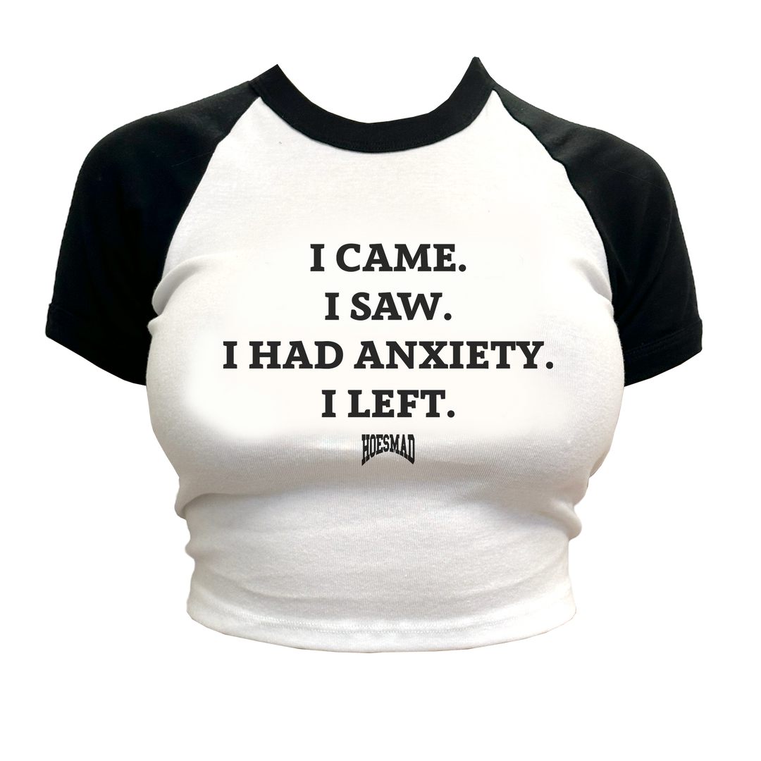 ANXIETY HOESMAD BABY TEE - black/white