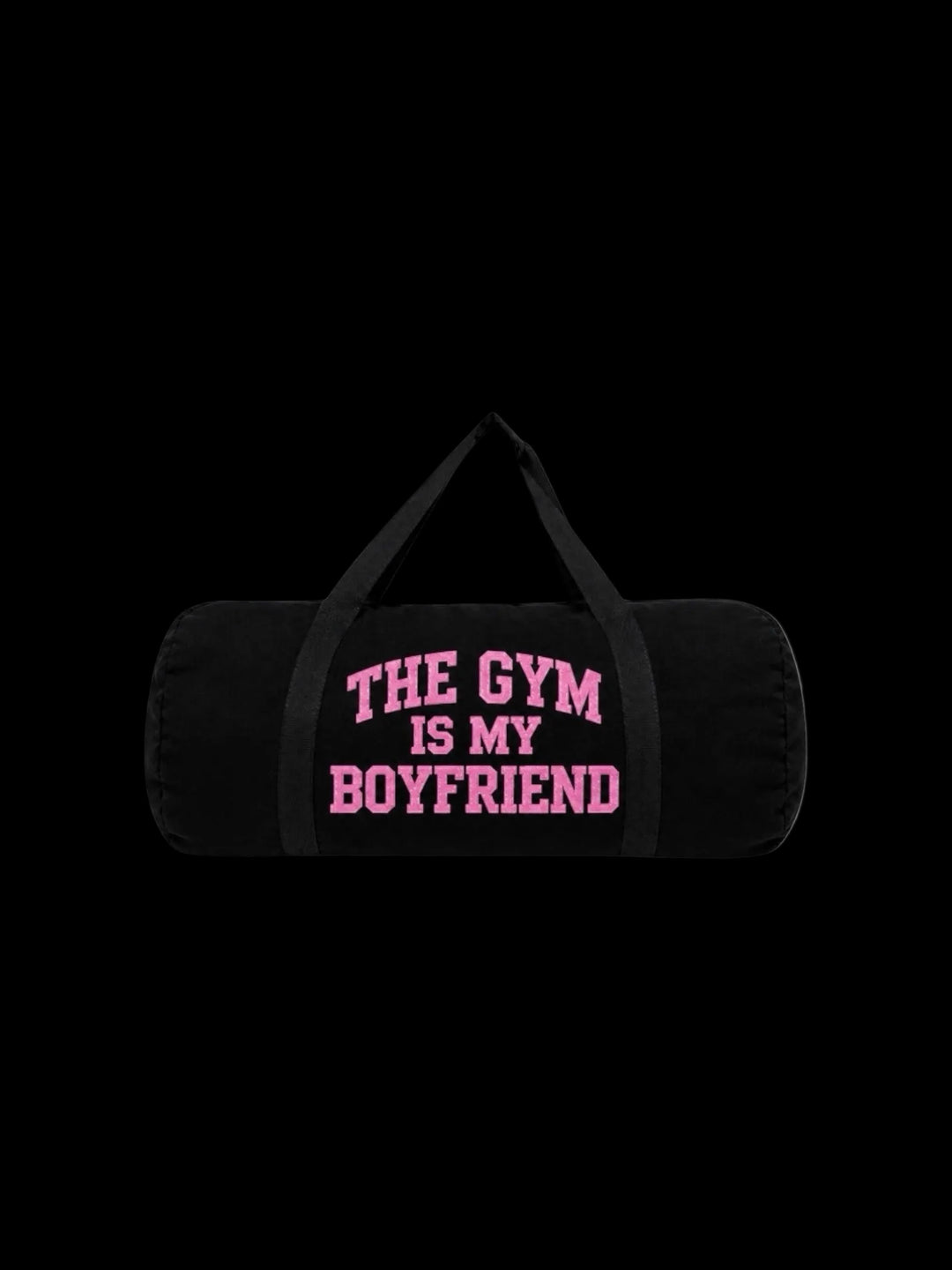 The Gym Is My Boyfriend Bag (Black/Pink)
