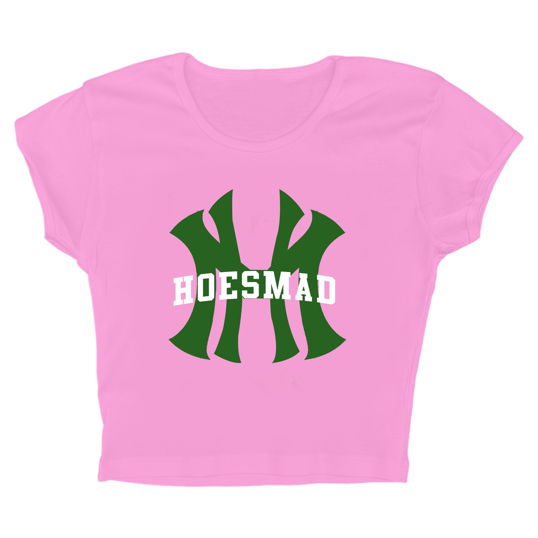 Hoesmad NY Logo Babytee (Pink/Green)