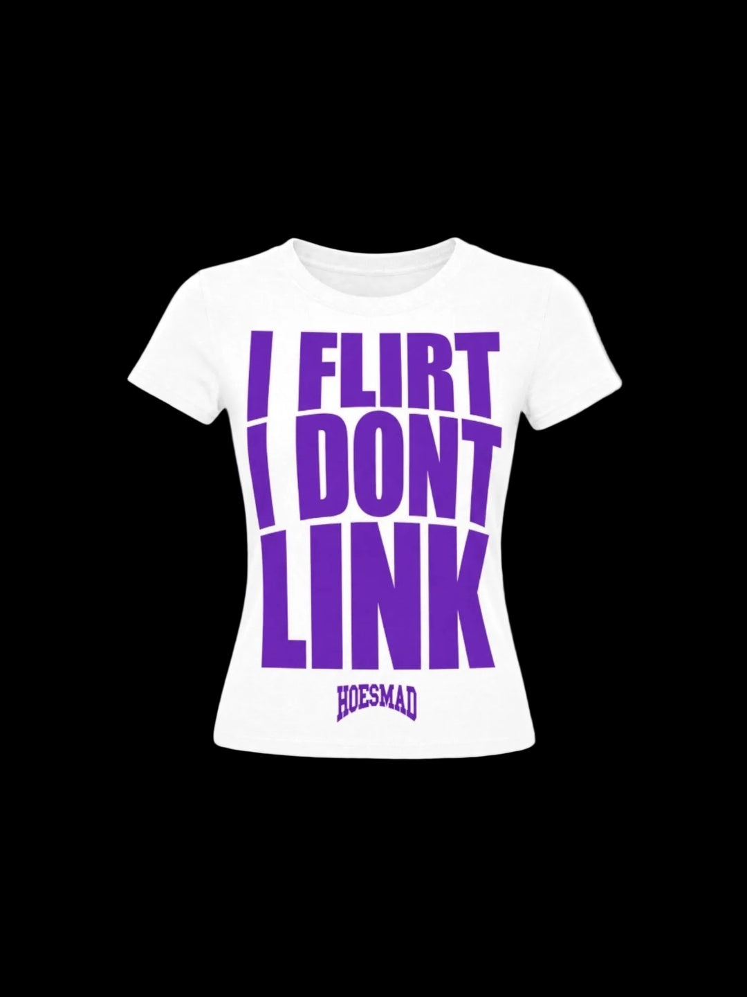 I Flirt I Dont Likk Babytee (White/Purple)