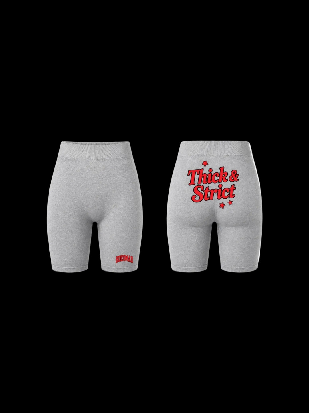 Thick & Strict Biker Shorts (Grey)