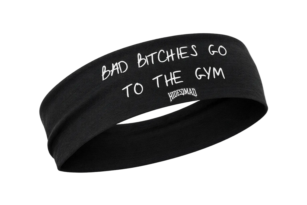 Bad B*tches Go To The Gym Headband (black/white)