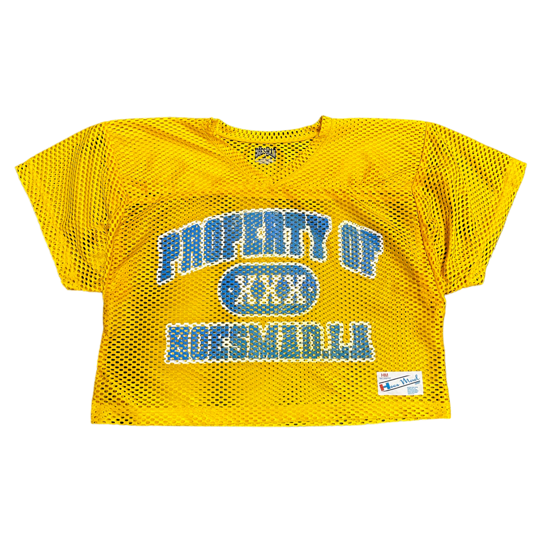 PROPERTY OF HOESMAD BOX CUT JERSEY - YELLOW/LIGHT BLUE