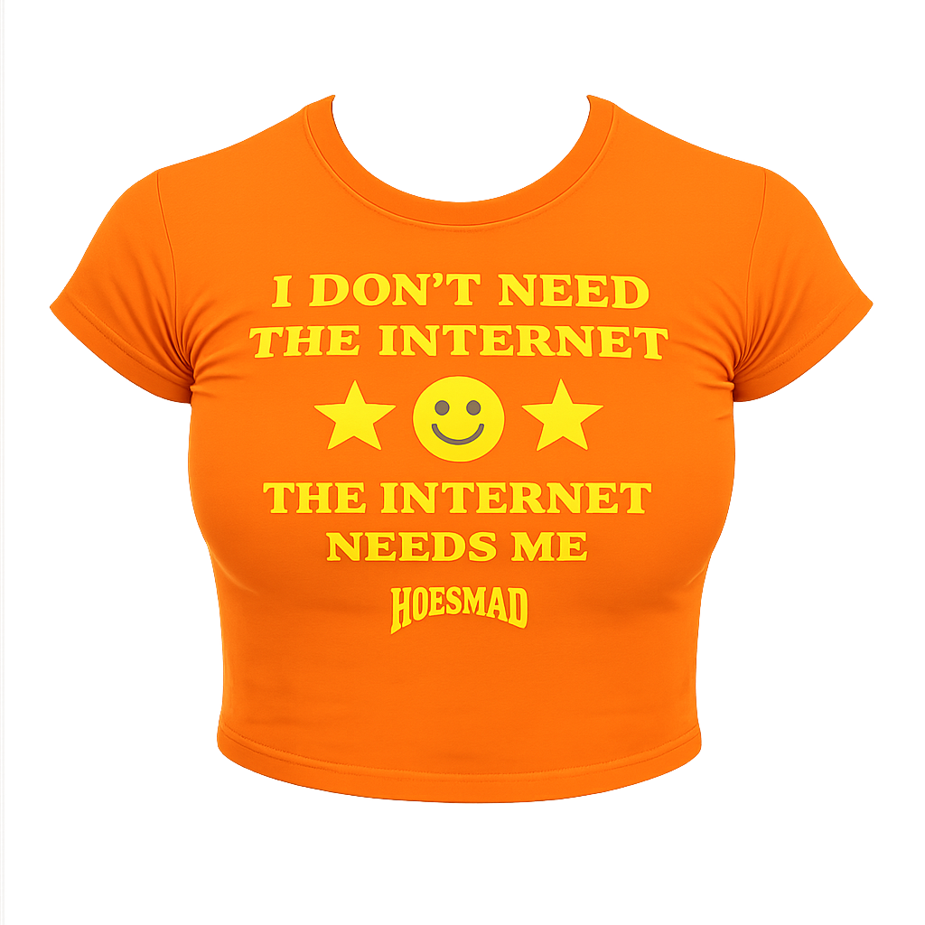 The Internet Needs Me Babytee (orange)