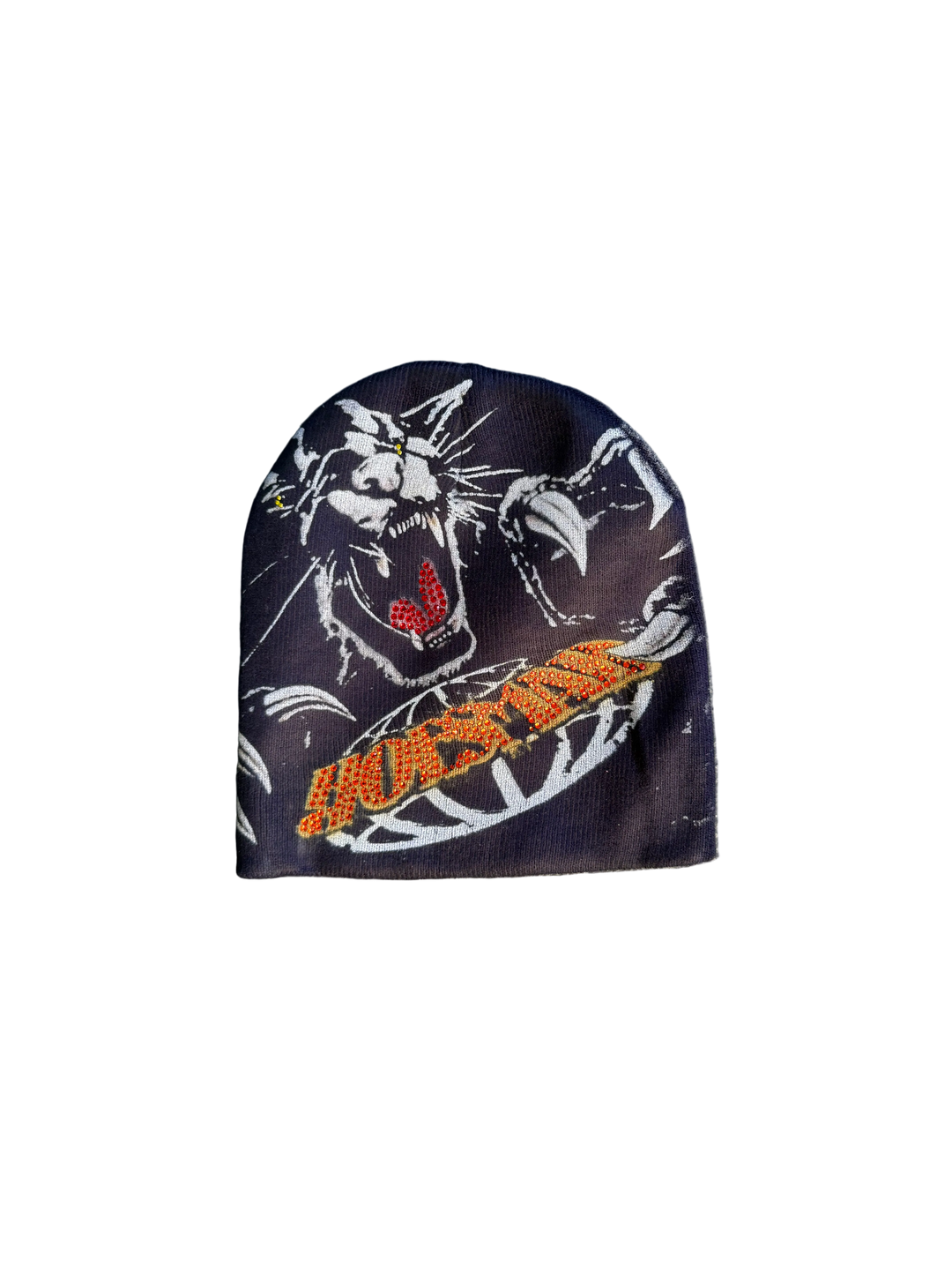 Hoesmad Navy Jaguar Rhinestone Beanie