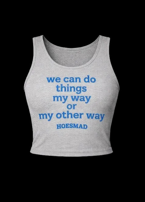 My Way Or My Other Way (Blue Polk A Dot) Tanktop