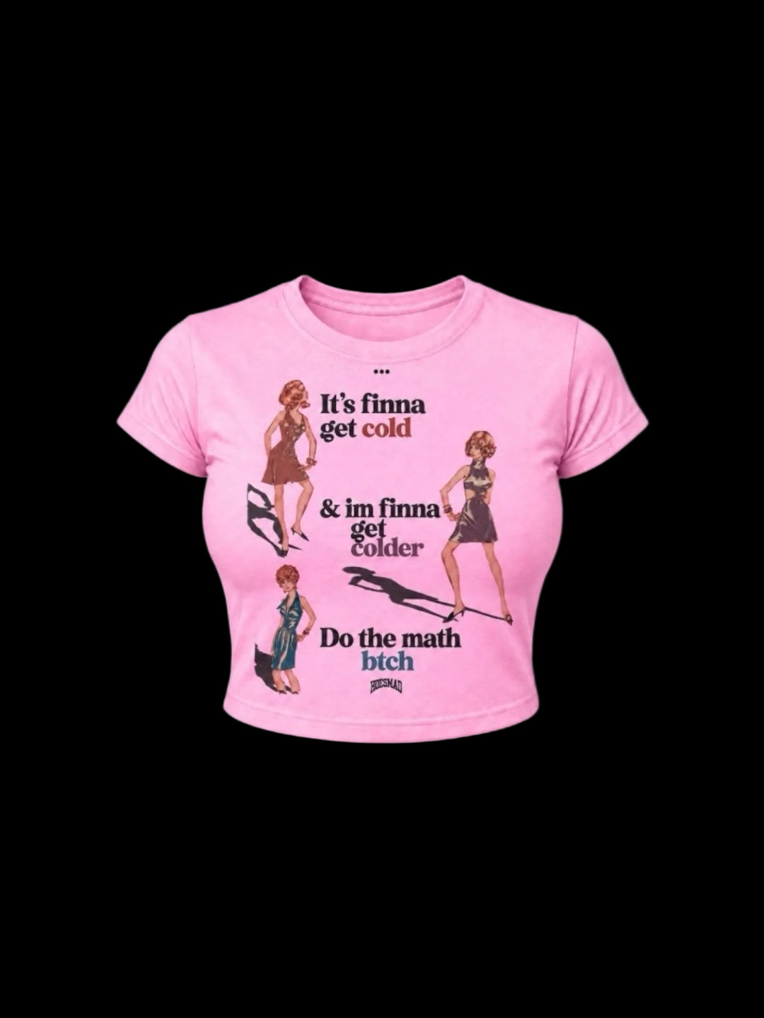 Hoesmad "colder" babytee (pink)