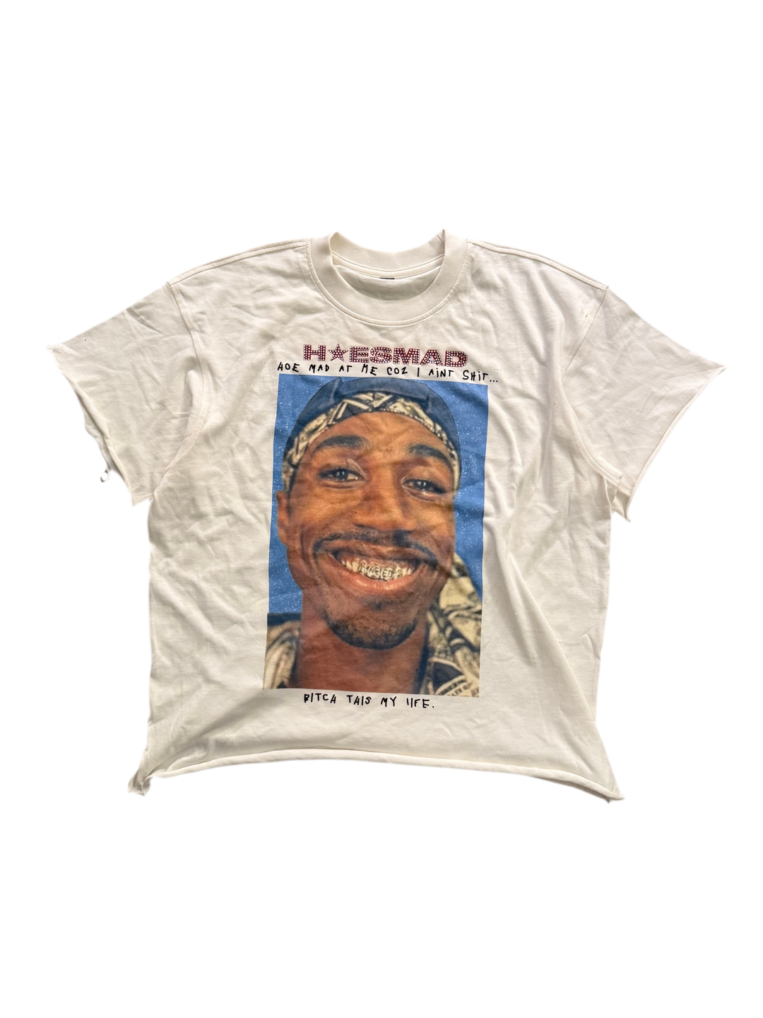 Hoes Mad Aint Shit Rhinestone Tee