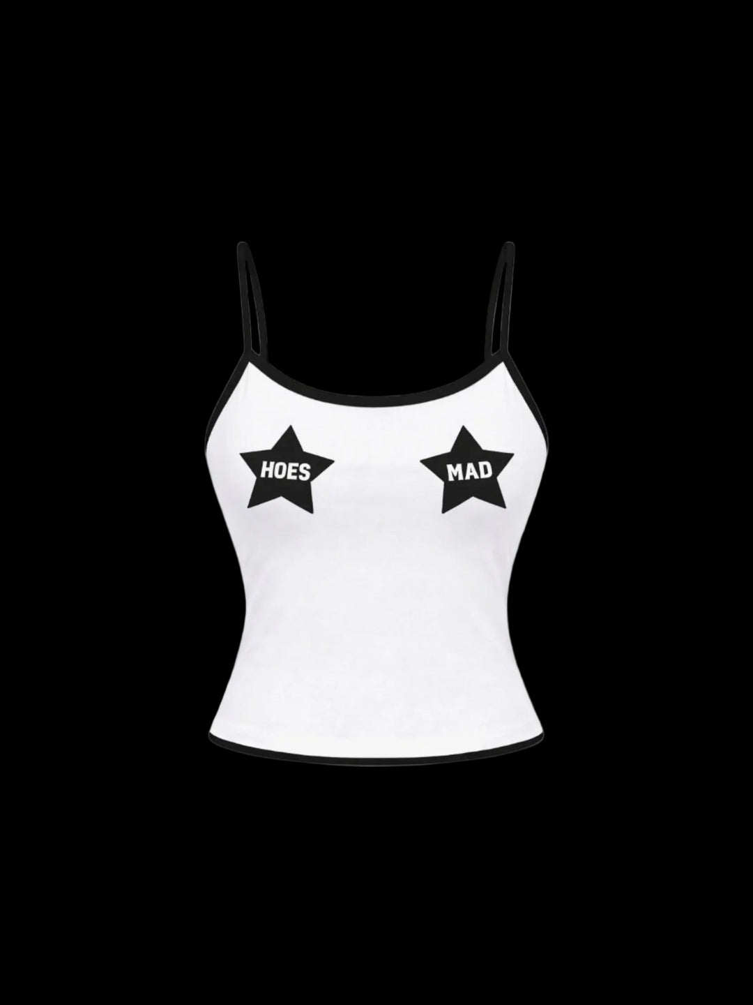 Hoesmad Star Spaghetti Tank Top (Black/White)