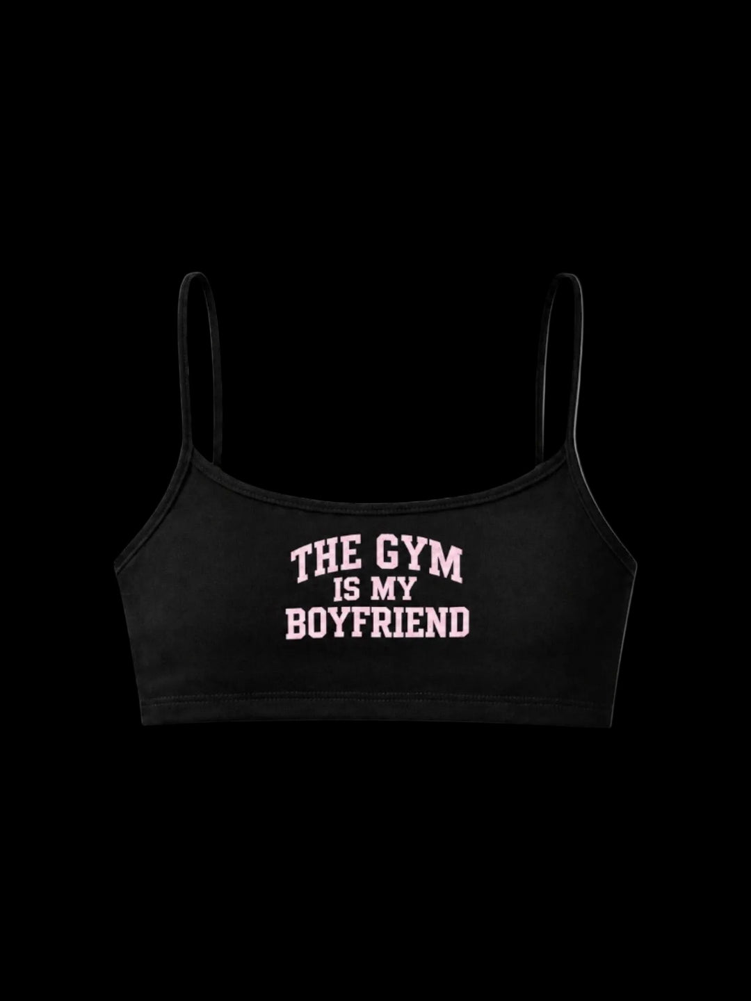 The Gym Is My Boyfriend Brallet (Black/Pink)
