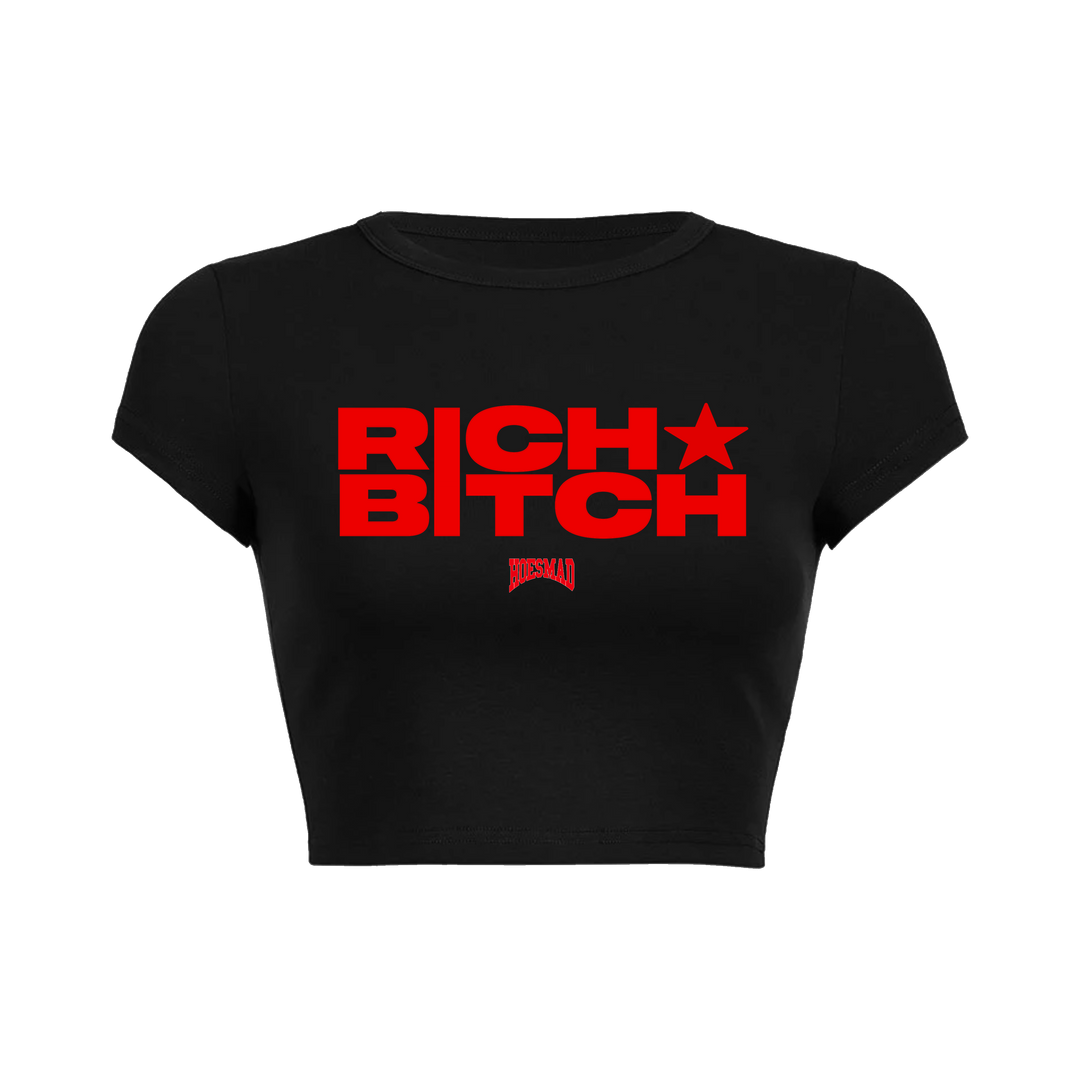 Rich B*tch Babytee (Black/Red)