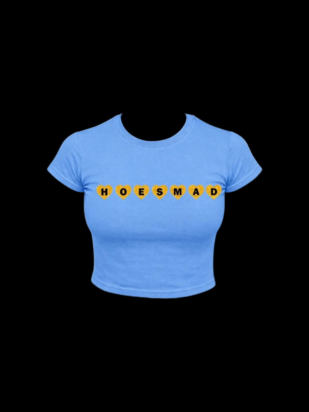 Hoessd Heart Letter Babytee (Light Blue/Yellow)
