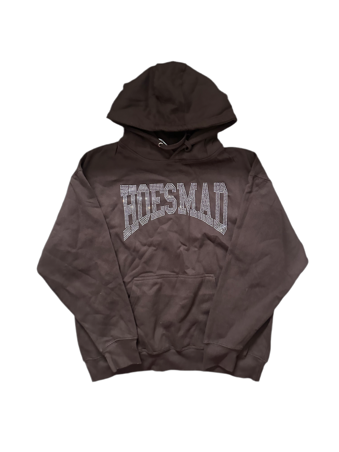 Hoes Mad Rhinestone Hoodie (Brown)