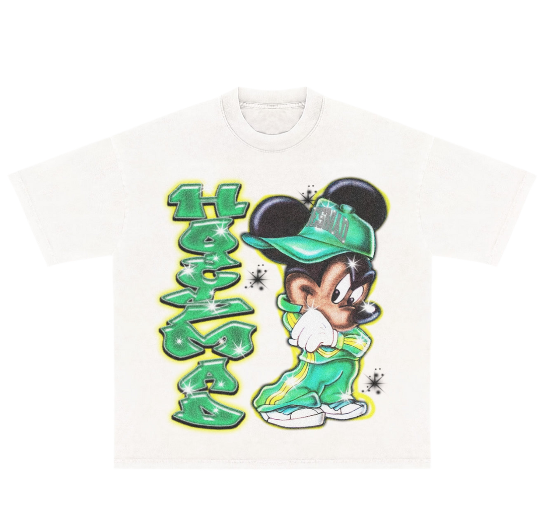 Hoesmad Hood Mickey Mouse Airbrush Tee (Green)