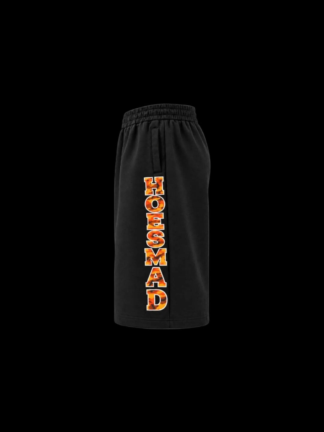 Hoesmad Black Mid Length Shorts (Orange Camo)
