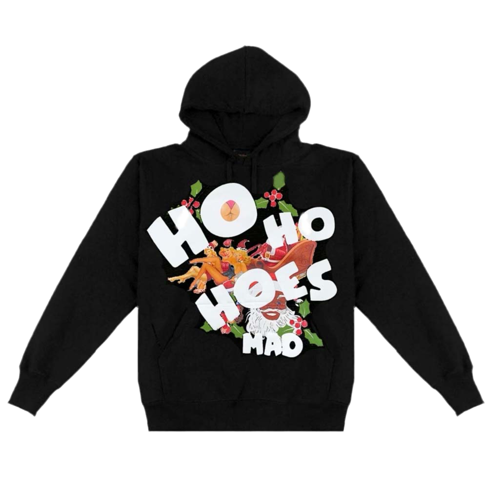 Ho Ho HoesMad Christmas Hoodie (Black)