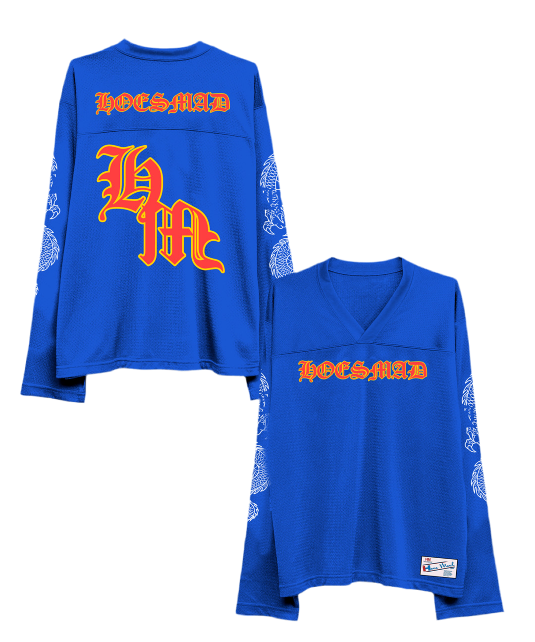 Hoes Mad Dragon Hockey Jersey (Blue/Yellow/Red)