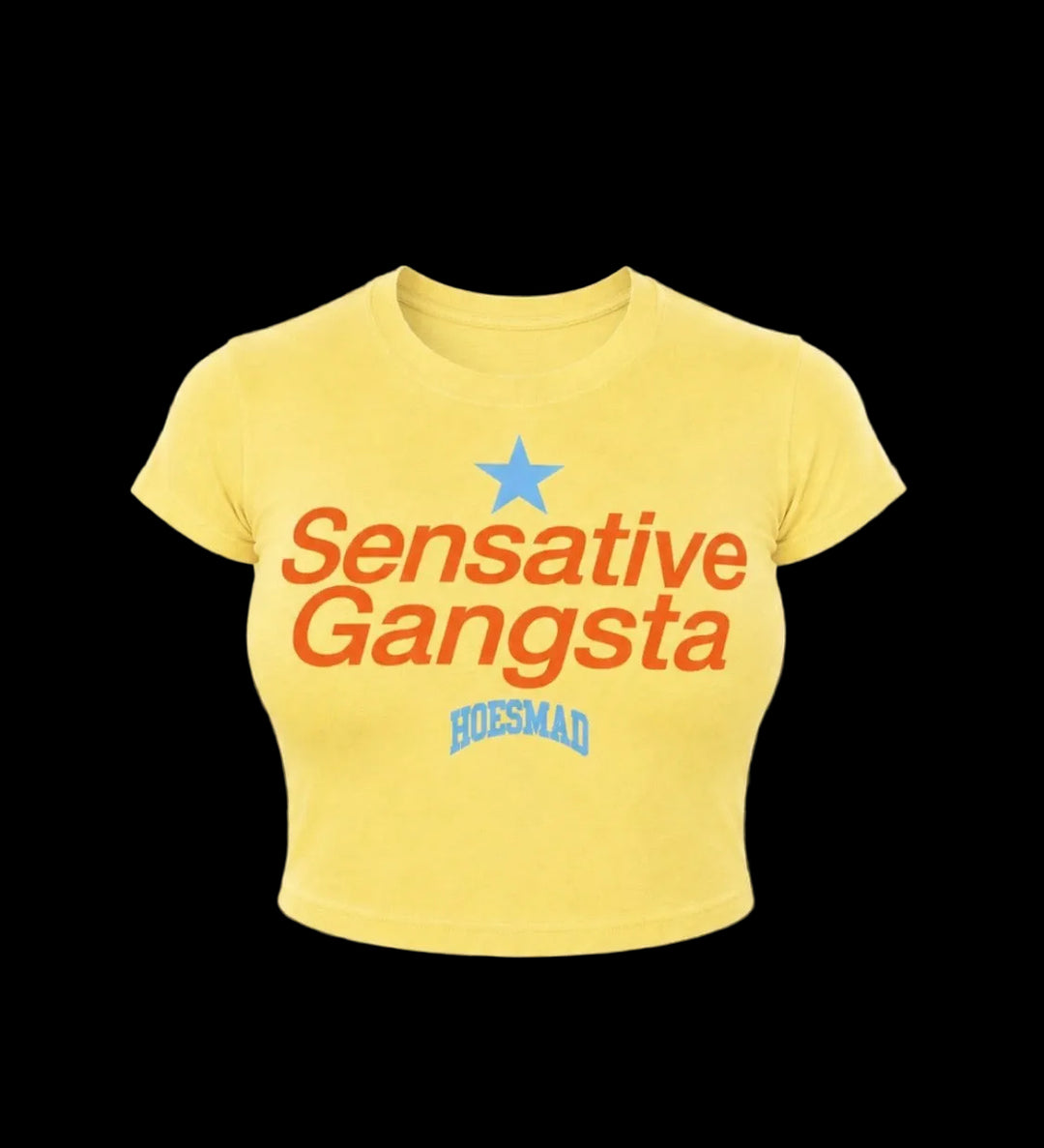 Hoesmad Sensative Gangsta Babytee (Yellow)
