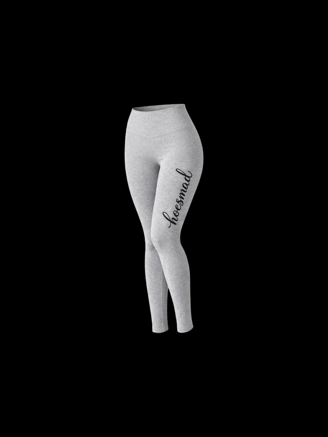 Hoes Mad Cursive Yoga Pants (Grey)