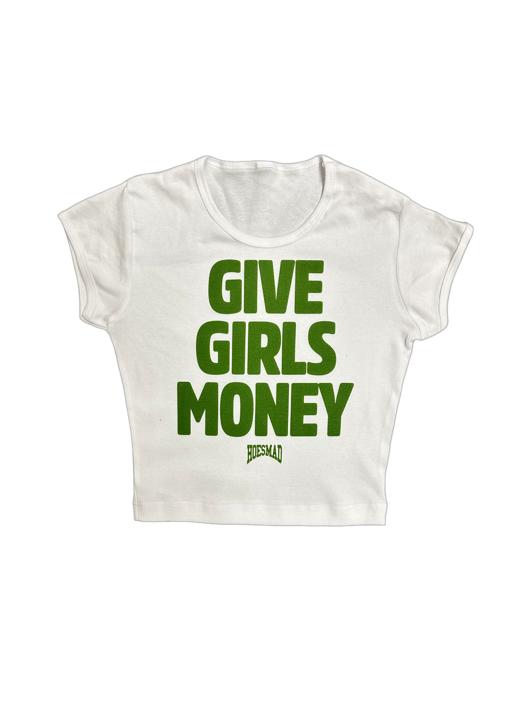 Give Girls Money Babytee (White/Green)