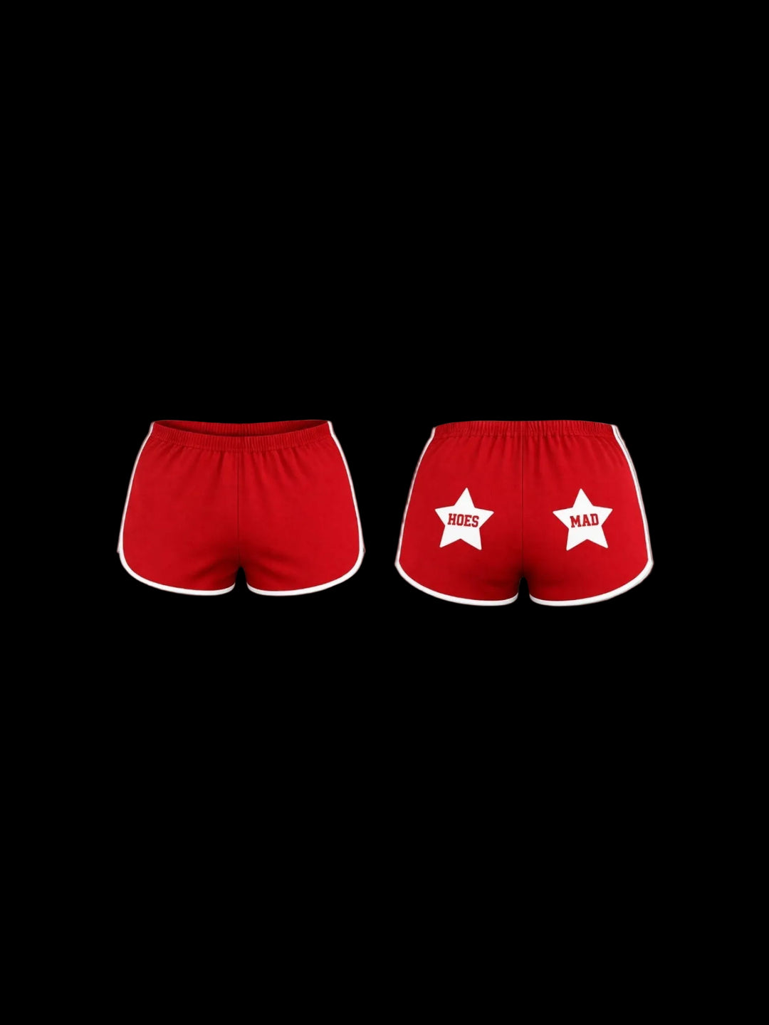 Hoesmad Star Booty Shorts (Red/White)