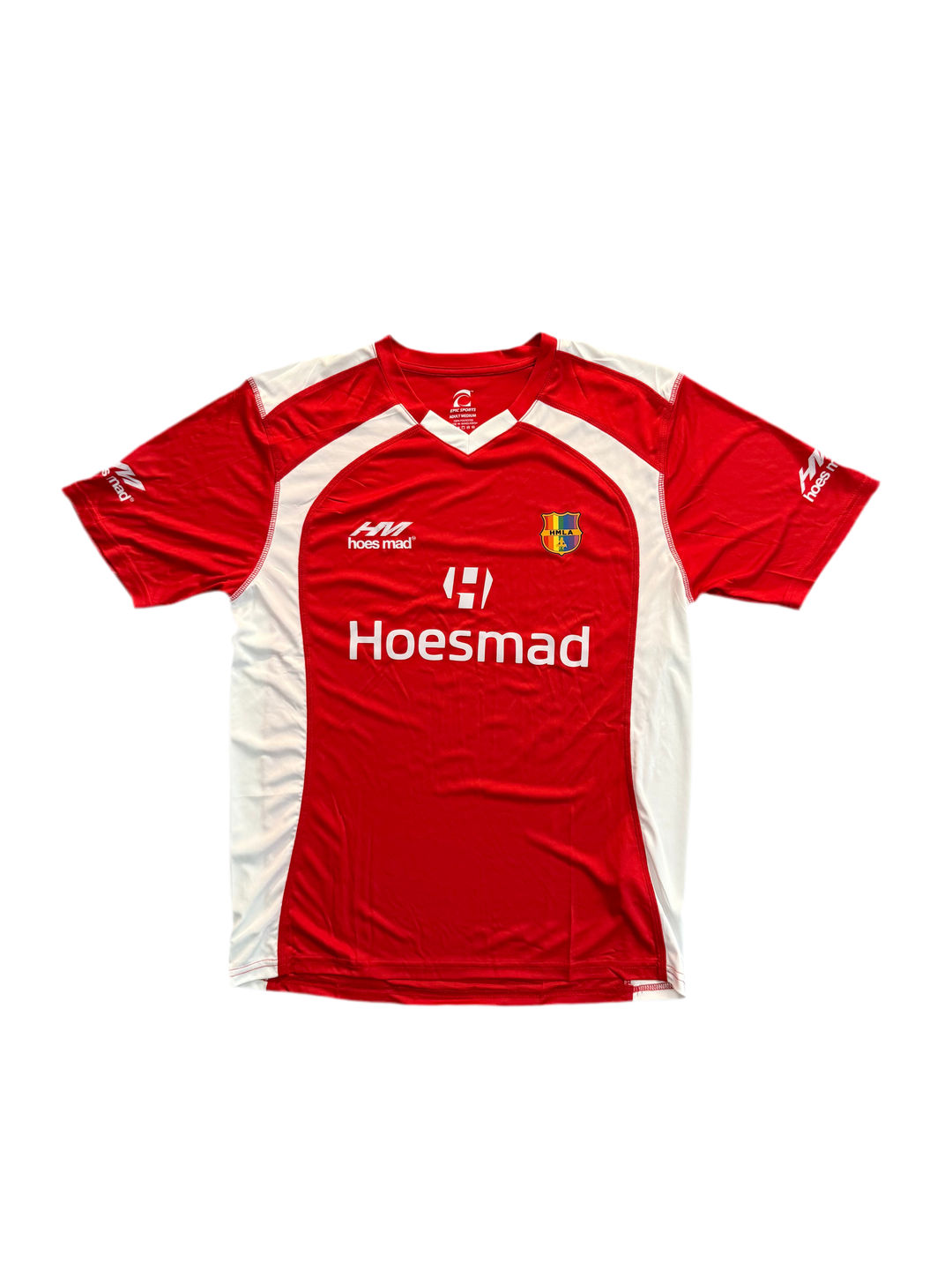 Hoes Mad Logo Soccer Jersey (Red)