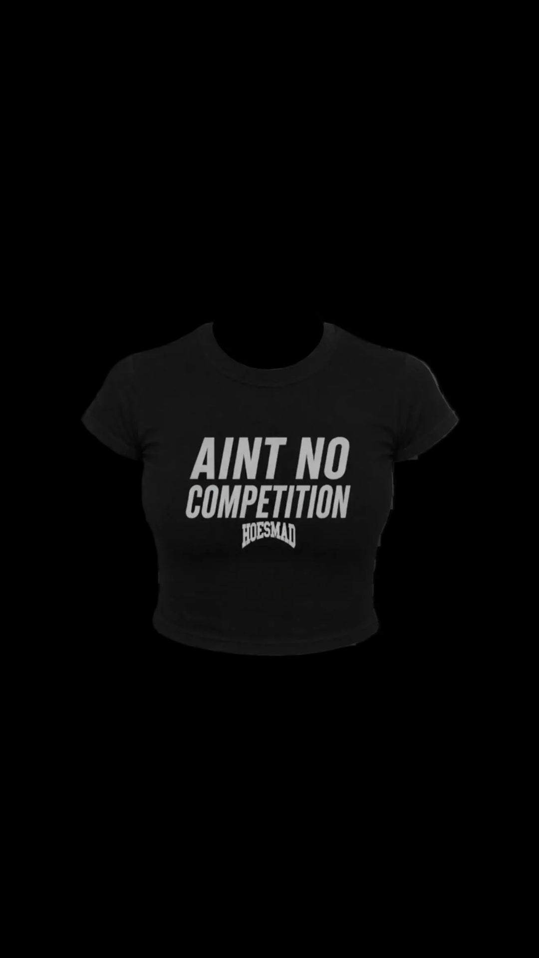 Aint No Competition Old English Babytee (Black/White)