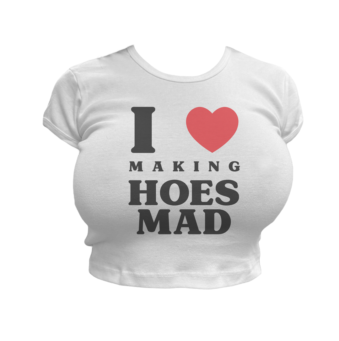 I LOVE MAKING HOESMAD BABY TEE - white