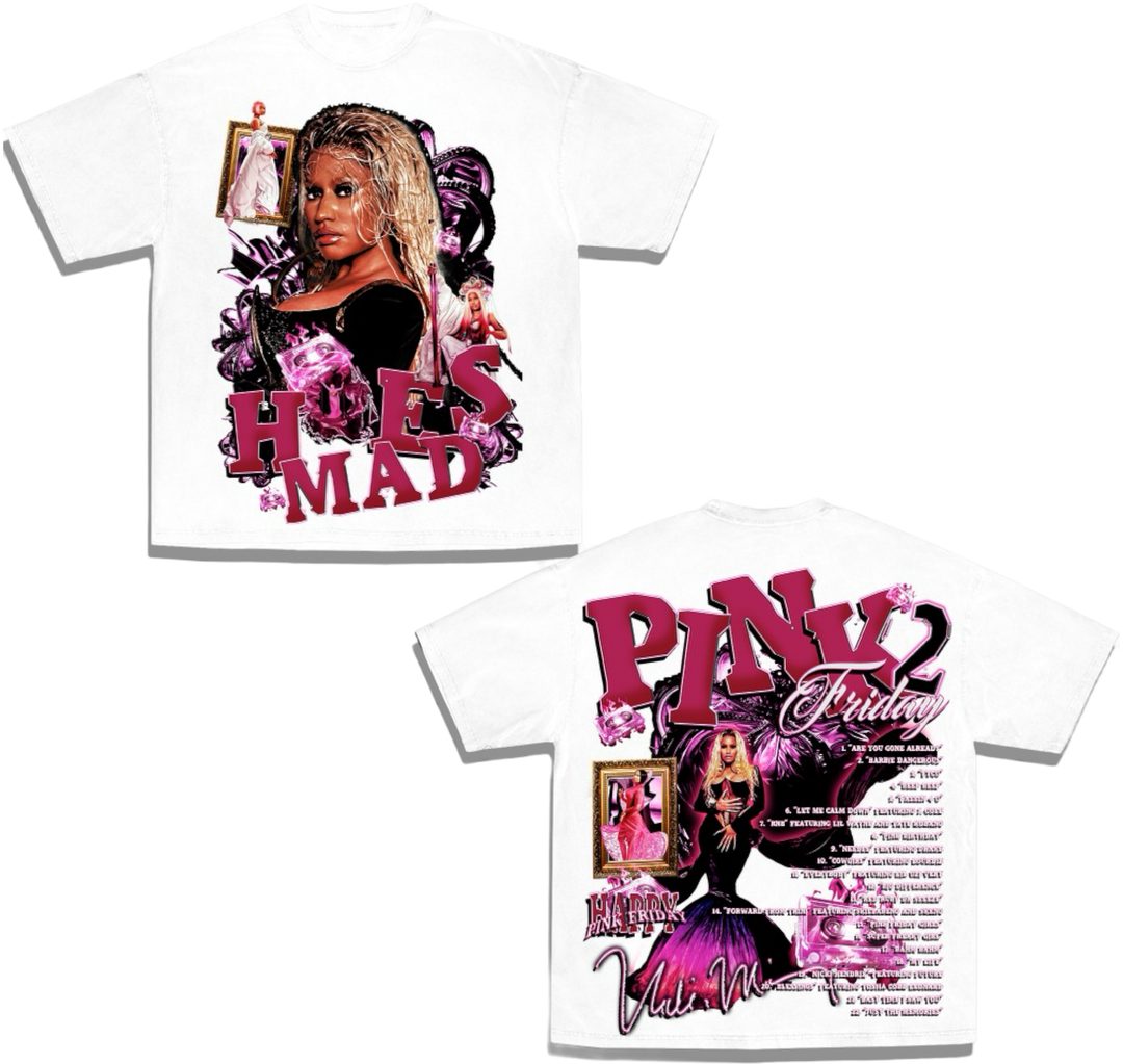 Hoes Mad Nicki Pink Friday 2 Tee (White)