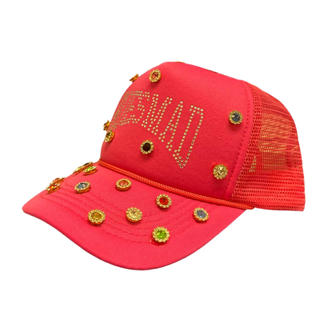 HOESMAD GEMSTONE TRUCKER HAT - PINK