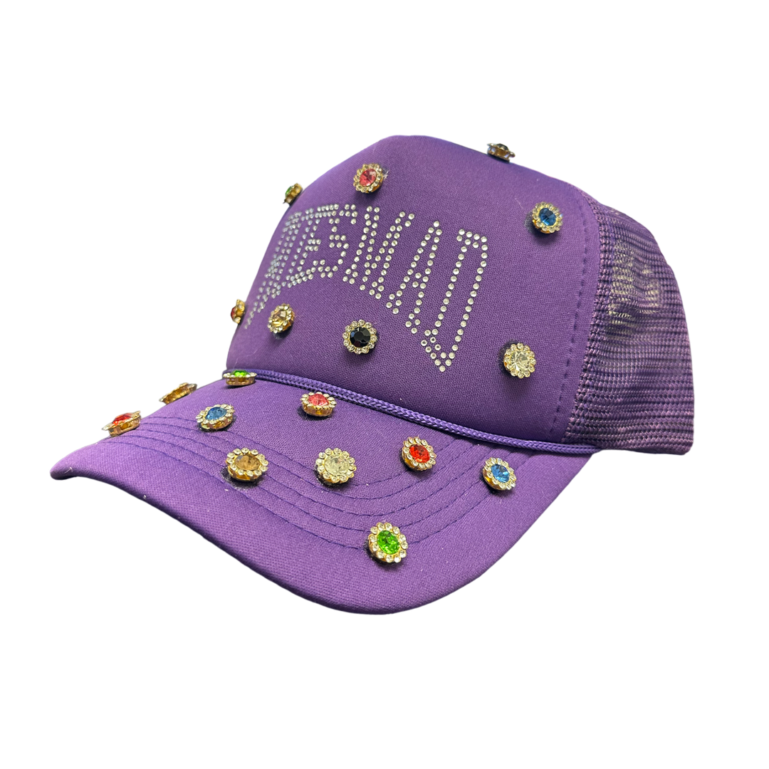 HOESMAD GEMSTONE TRUCKER HAT - PURPLE