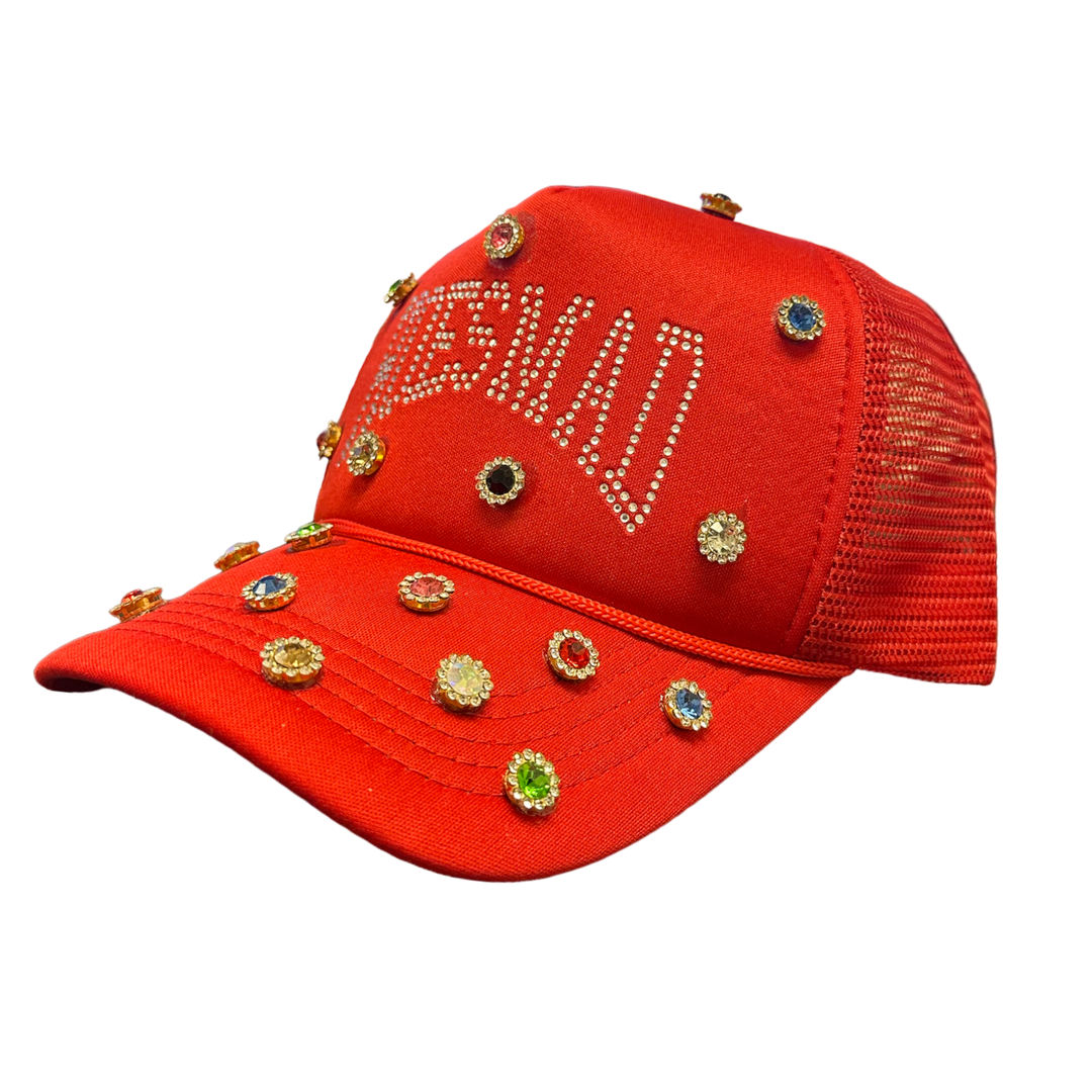 HOESMAD GEMSTONE TRUCKER HAT - RED